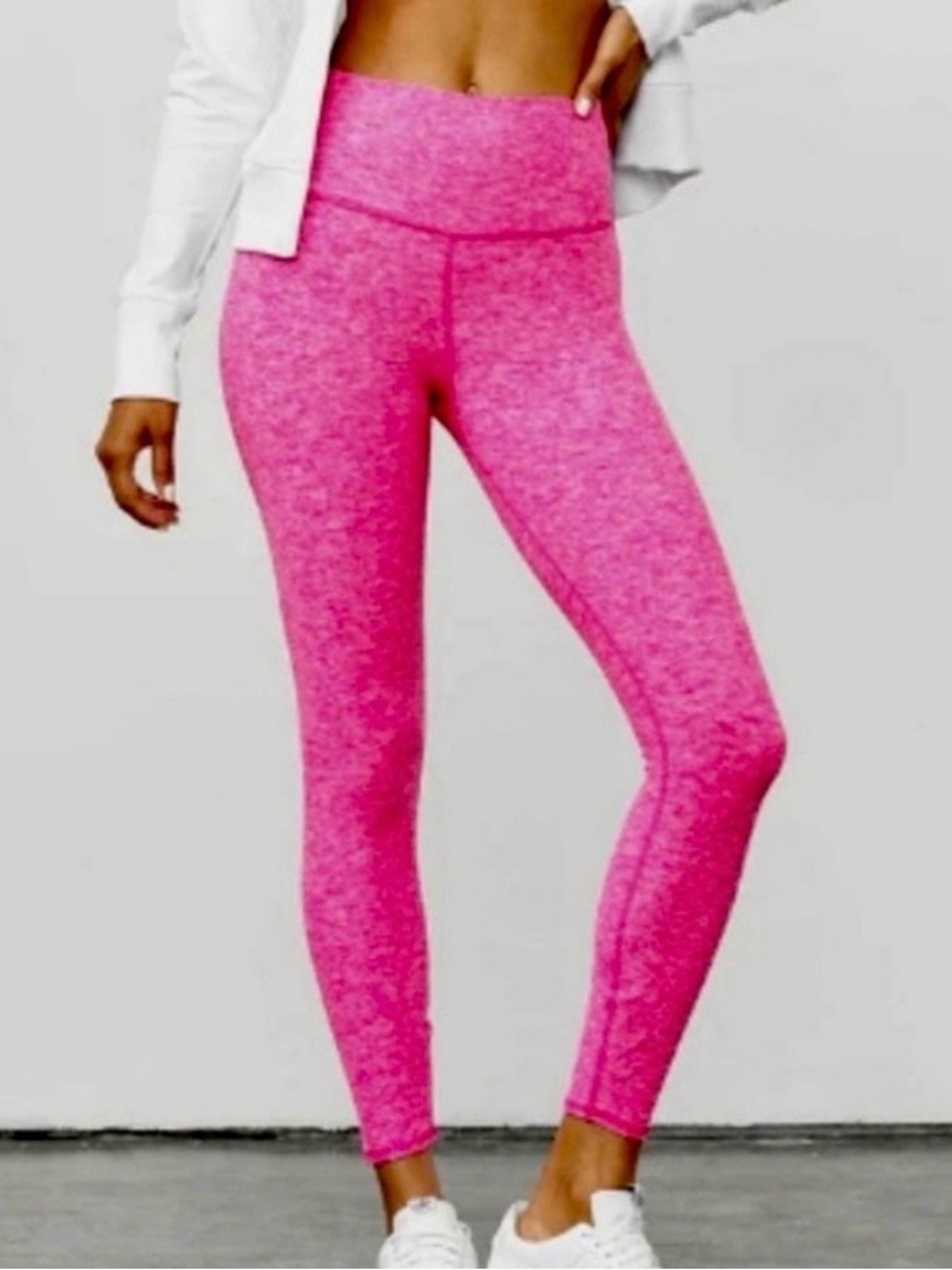 Alo Yoga Alosoft High Waist Neon Pink Heather Leggings S